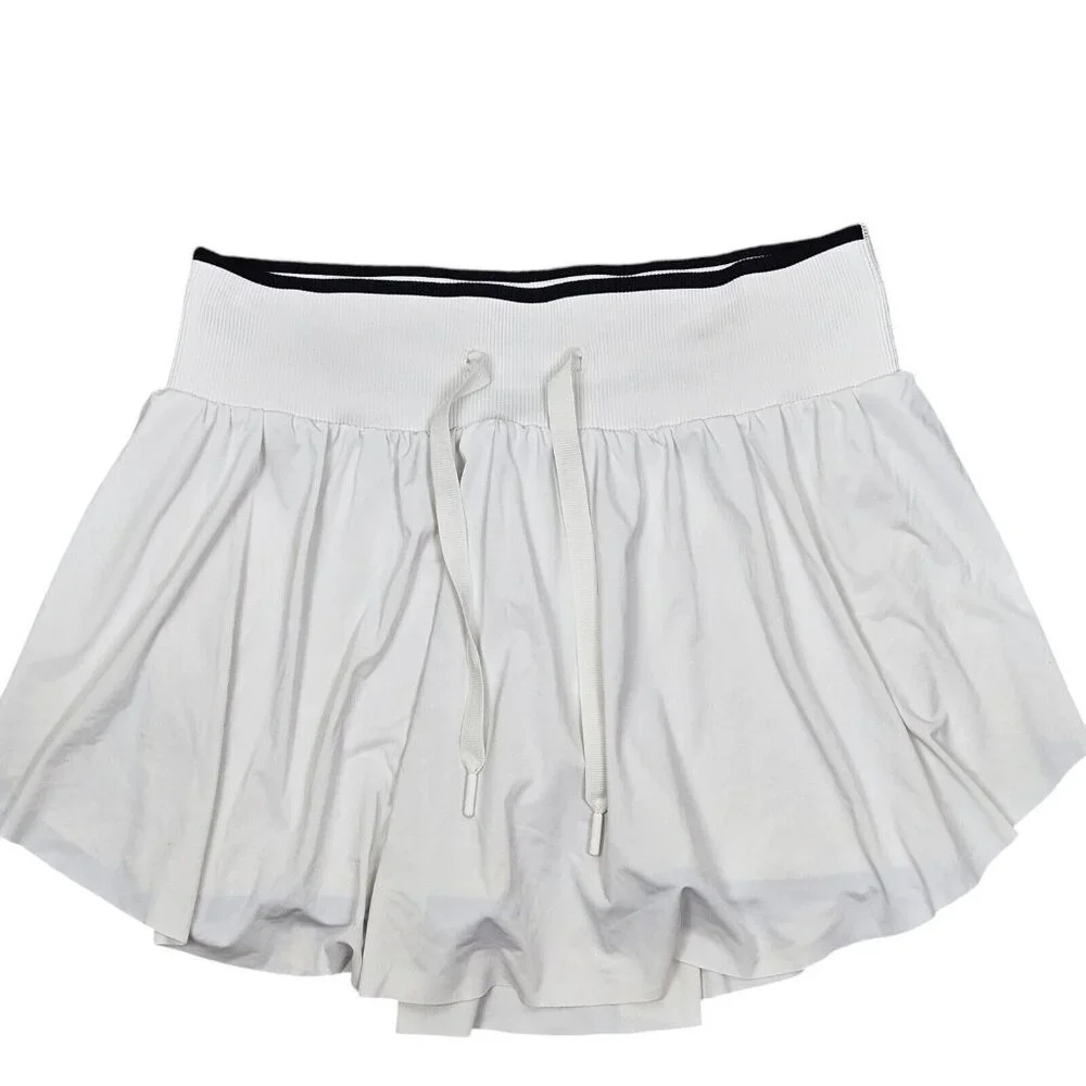 All In Motion Knit Active Seamless Pull On Drawstring Skort‎ White Size Small